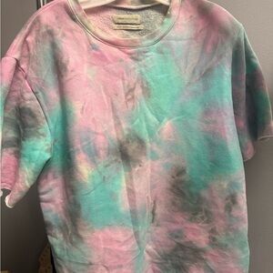 Urban Outfitters Women’s  Tie-Dye T-Shirt - Pink and Green